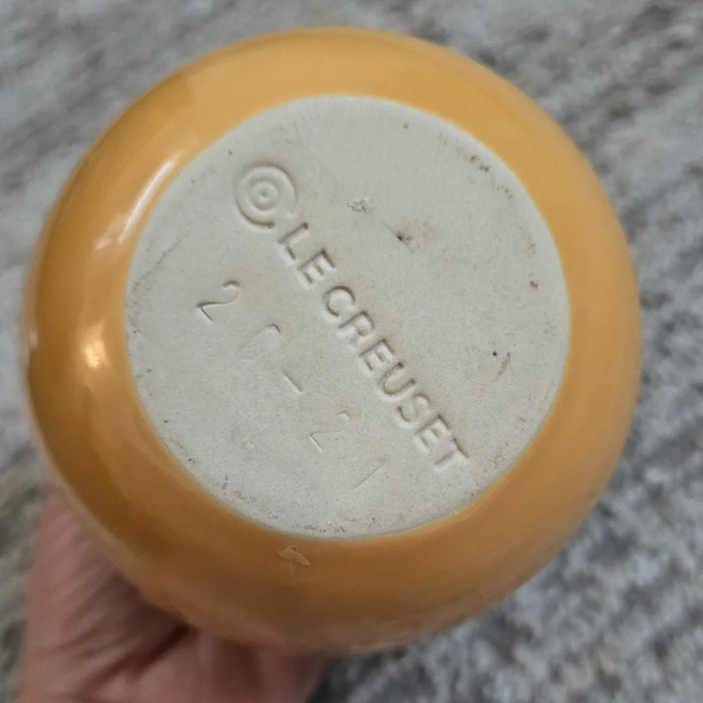Yellow Ceramic Honey Pot with Wooden Dipper